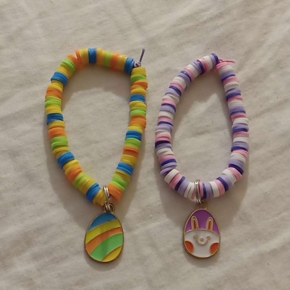 2 Easter handmade bracelets